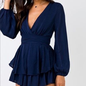 Flowy Navy Romper/ Playsuit